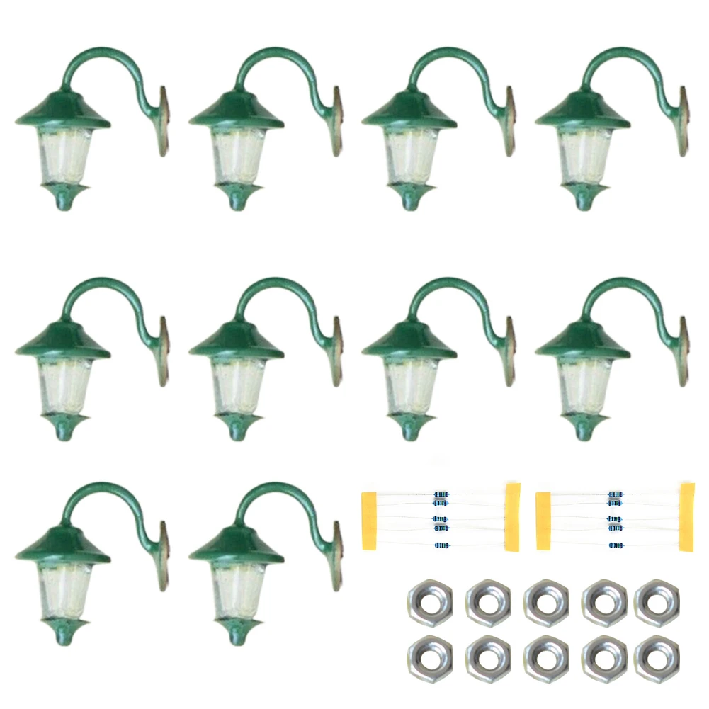 

High Quality Complete Lamps 3V AC Or DC Scale 1:87 Steel Column Warm White With White LEDs For Building Layout