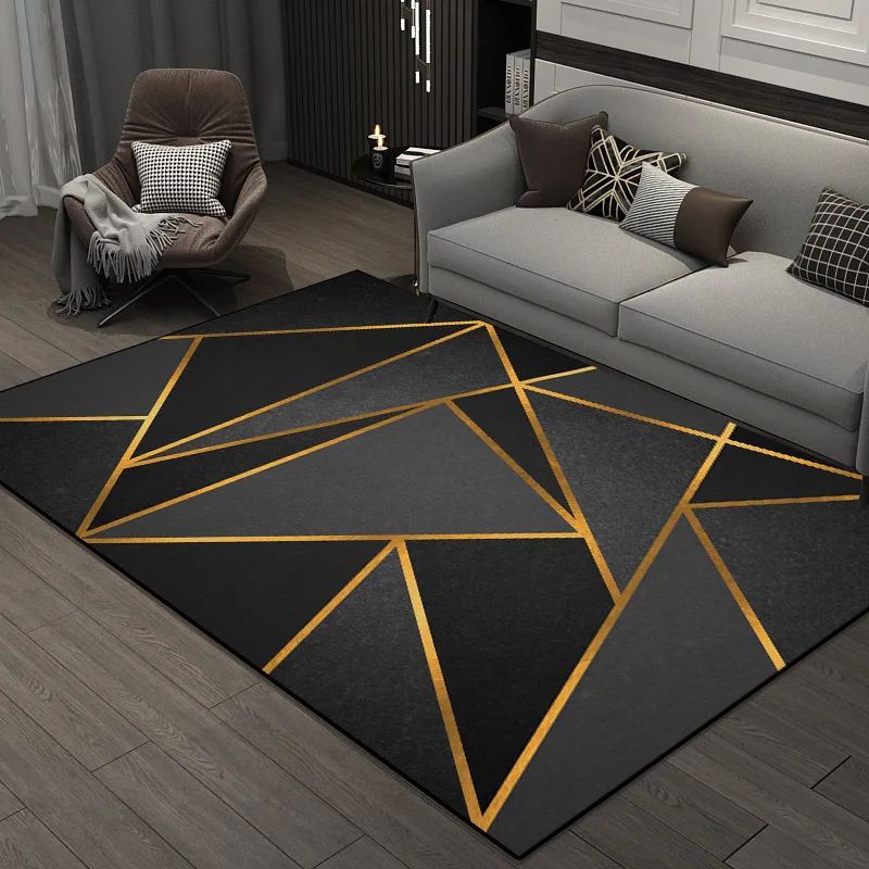 Modern Geometry Carpets for Living Room Luxury Home Decoration Sofas Table Area Rugs Anti-slip Cloakroom Soft Floor Mat Washable