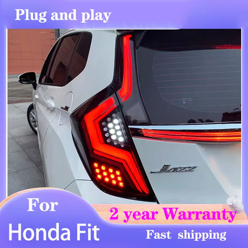 

Car Styling for Honda Fit Taillights 2014-2018 Fit Tail Light Rear DRL Fog Brake Turn Signal Reversing