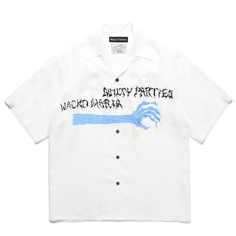 Streetwear Summer New Multicolour WACKO MARIA Hawaii Trendy Mens Womens Casual Loose Holiday High-end Short Sleeve Shirt