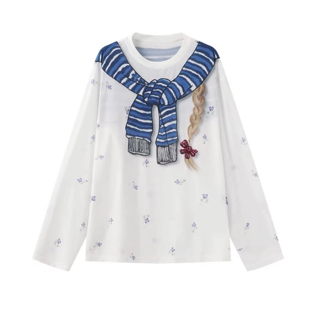 Lenço Floral Pintado à Mão, Estilo Solto, Design de Trança para Cabelo, Top Respirável de Verão para Mulheres