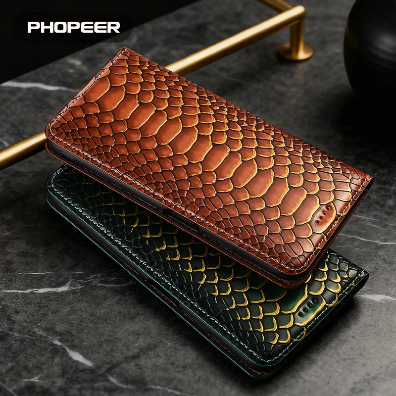 

Luxury Genuine Leather Phone Case For Samsung Galaxy Note 20 Ultra 10 Lite Plus Note 9 8 Note 10 Phone Case Python pattern