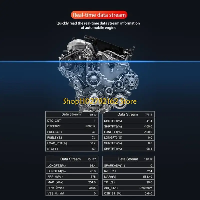 547B OBD2 Scanner Live Data Mechanic OBDII Diagnostic Code Reader Tool For Check Engine Light Battery Testing