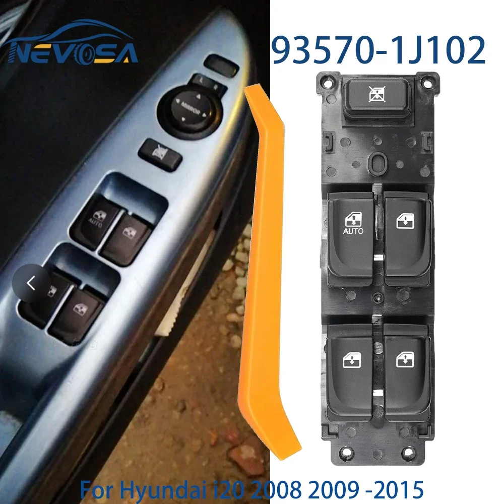 1 Auto For Hyundai i20 2008 2009 2010 2011 2012-2014 Electric Power Window Control Switch 93570-1J102 935701J102 93570-1J100
