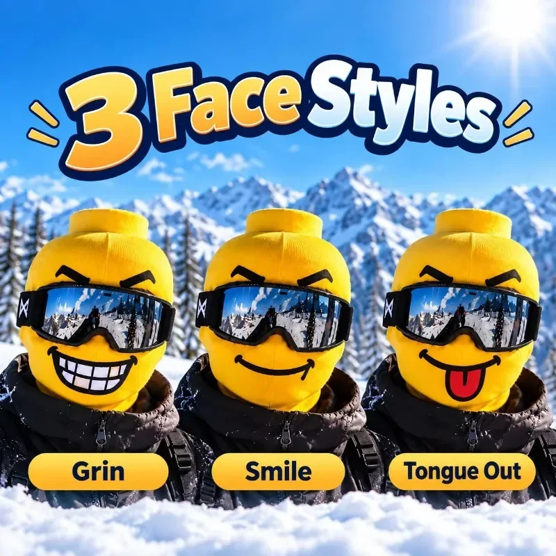 2026 Simulation Snowboard Face Mask Outdoor Cycling Windproof Head Cover Block Person Printed Yellow Man Mask Funny Design