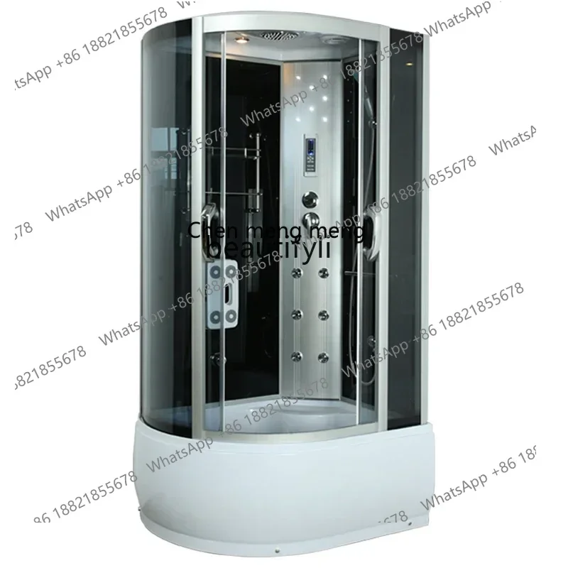 

Shower room arc fan simple bath room steam sauna room tempered glass