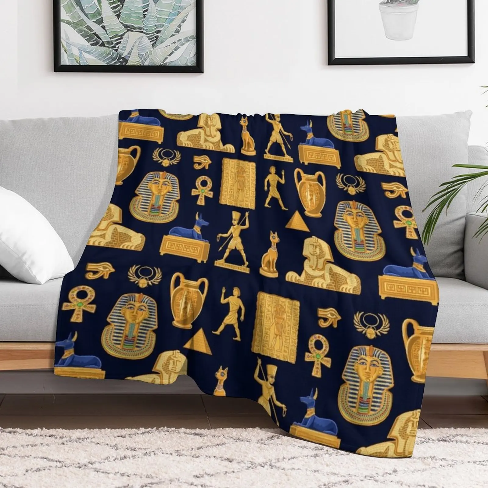 Ancient Egyptian Treasure Throw Blanket