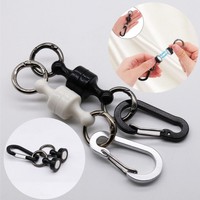Magnetic Hook Keychain and Mountaineering Buckle Portable Buckle - Outdoor Fishing Mountaineering Wireless Lost Hand Rope