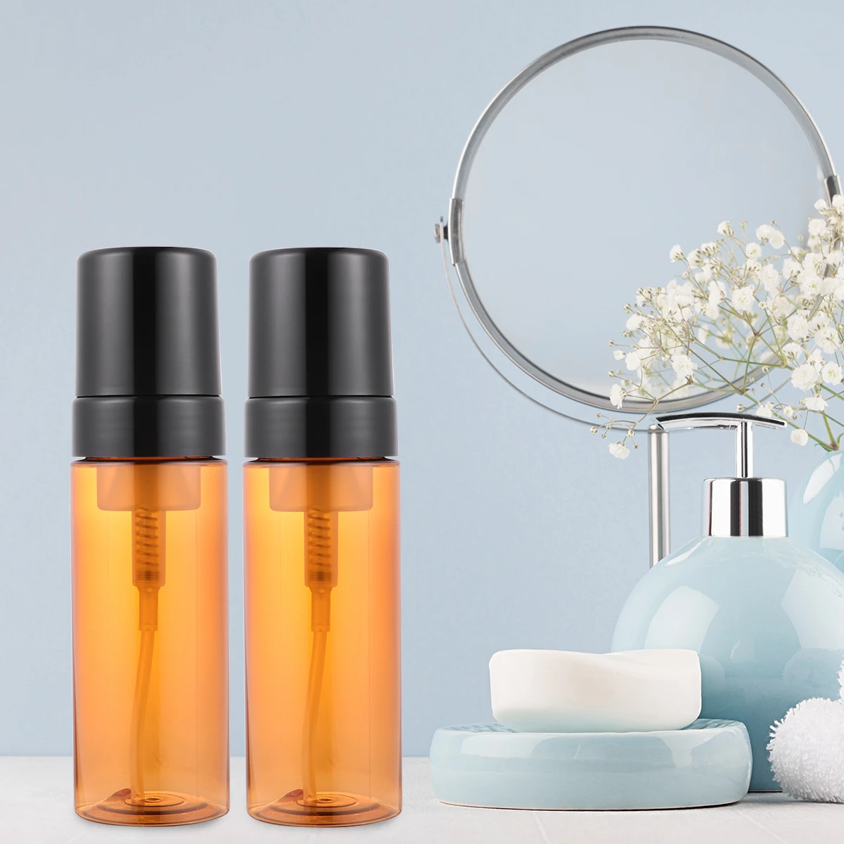 

3Pcs 150Ml Bubble Dispenser Bottle Reusable Waterproof Empty Bottles for Toiletries Shower Gel Lotion Pump Travel Friendly