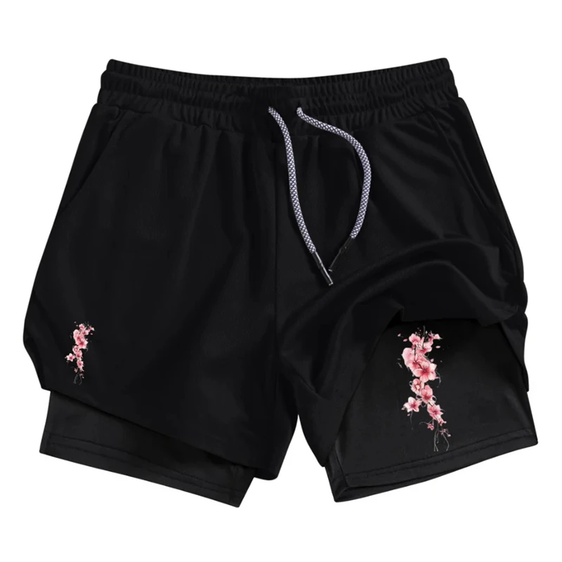 Fashion 2-in-1 Performance Shorts for Men Athletic Quick Dry with Phone Pocket Comfortable Summer Gym Workout Running Absorbing