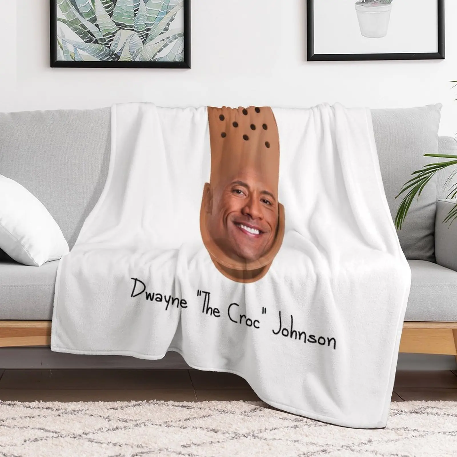 Dwayne The Croc Johnson Throw Blanket Soft Bedroom Blanket for Night Sleeping