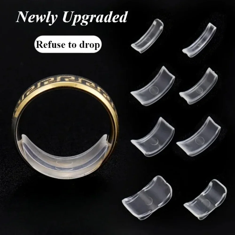 8 Sizes Silicone Invisible Clear Ring Size Adjuster Resizer Loose Rings Reducer Ring Sizer Fit Any Rings Jewelry Tools