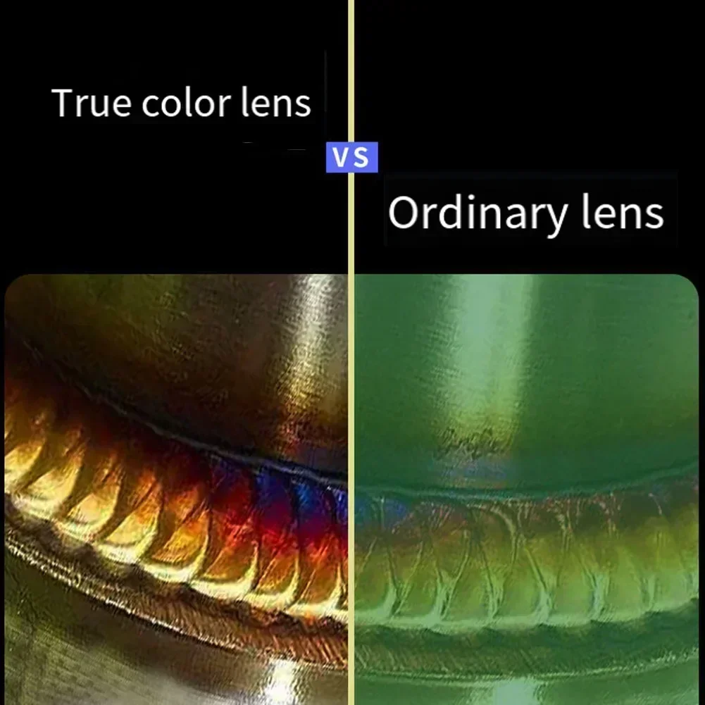 Imagem -05 - Lentes de Soldagem com Escurecimento Automático Lentes de Proteção Ocular Movidas a Energia Solar Máscara de Soldagem Elétrica Ferramentas de Lente Protetora de Soldador Peças