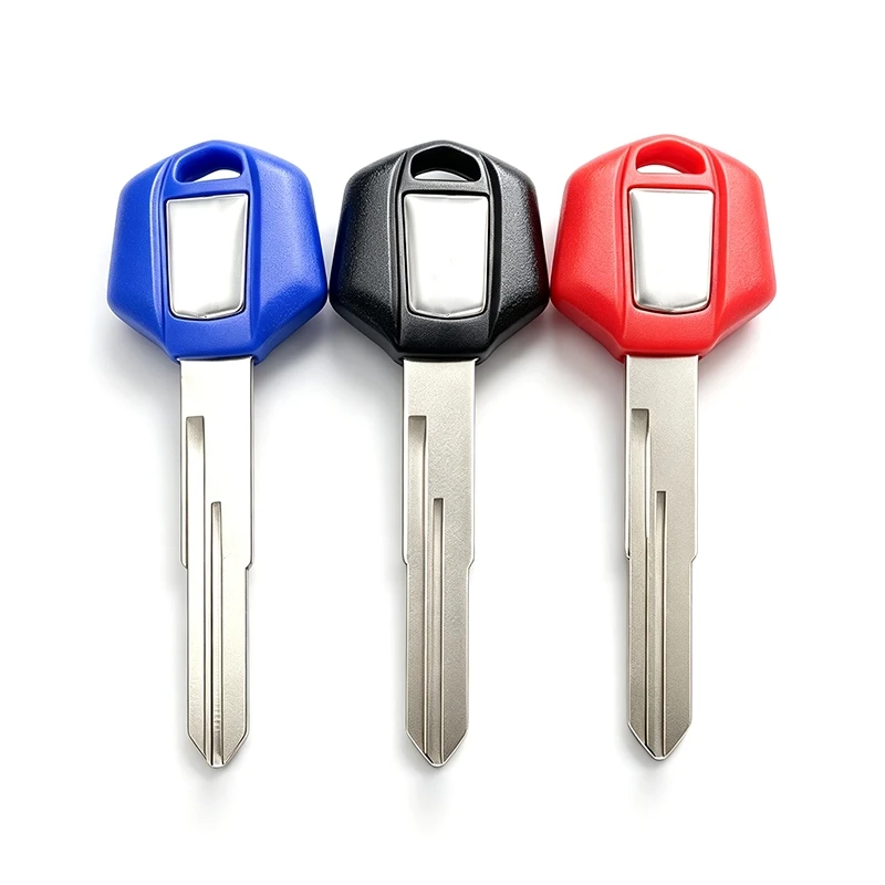 For Suzuki B-King GSR400 GSR600 GSR750 GSR1000 GSX1300 Motorcycle Blank Key- Uncut Anti-Theft Chip Placement Available