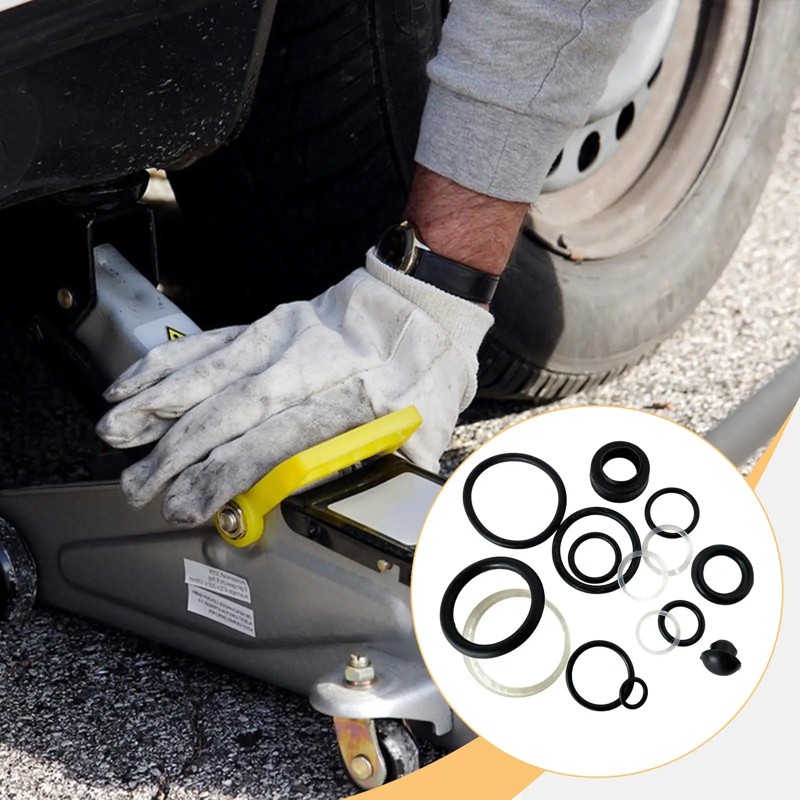 

Гидравлический 3-тонный комплект для обслуживания домкрата, инструмент для ремонта автомобилей, резиновые запасные части