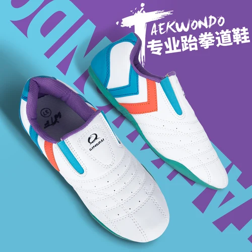 Zapatos transpirables de Taekwondo para Karate, Kung Fu, lucha libre, artes marciales, mujeres, hombres, adultos, niños, zapatillas de deporte de suela blanda, zapatos de entrenador