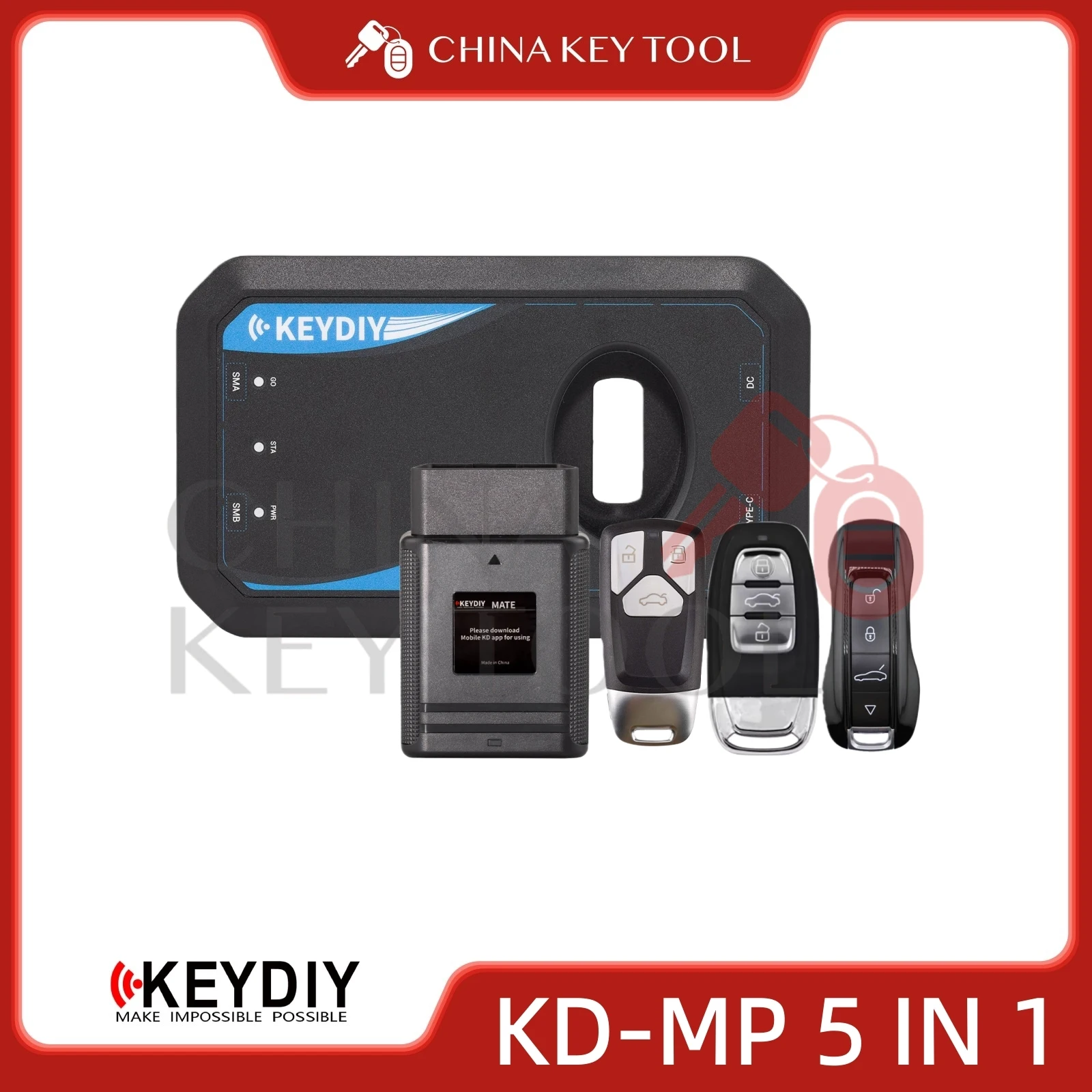 KeyDIY KD-MPツール、Audi/Porsche/Lamborghini/Bentley/VW MLBシステム用キー追加ツール、KD-MP（1個のMLB26およびMLB08付き）