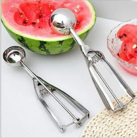 

Ice Cream Scoop Useful Stainless steel waterSpoon Cookies Dough Disher Spoon Watermelon Mold OK 0279