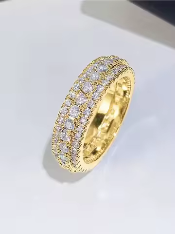 925 Sterling Silver Zircon Fashionable Delicate Circular Ring For Women Engagement Wedding Luxury High Quality Fine Jewelry