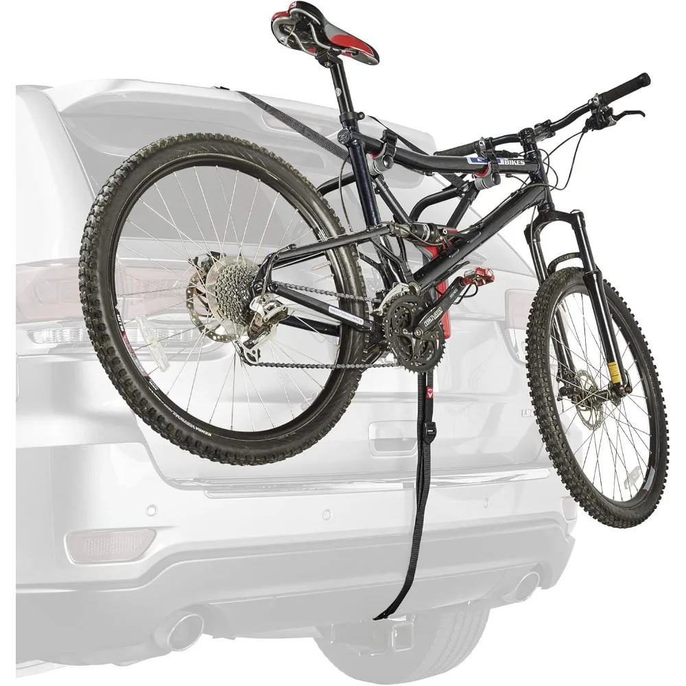 超コンパクト折りたたみ式1台用トランクマウントラック、グレーパウダーコーティング、簡単なセットアップと安全