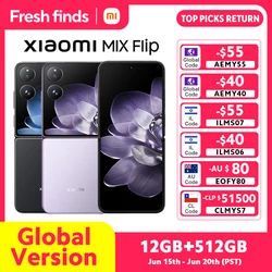 Global Version Xiaomi MIX Flip Smartphone 50MP Leica Camera 12GB RAM 512GB ROM Snapdragon 8 Gen 3 CPU  Mi Foldable Display