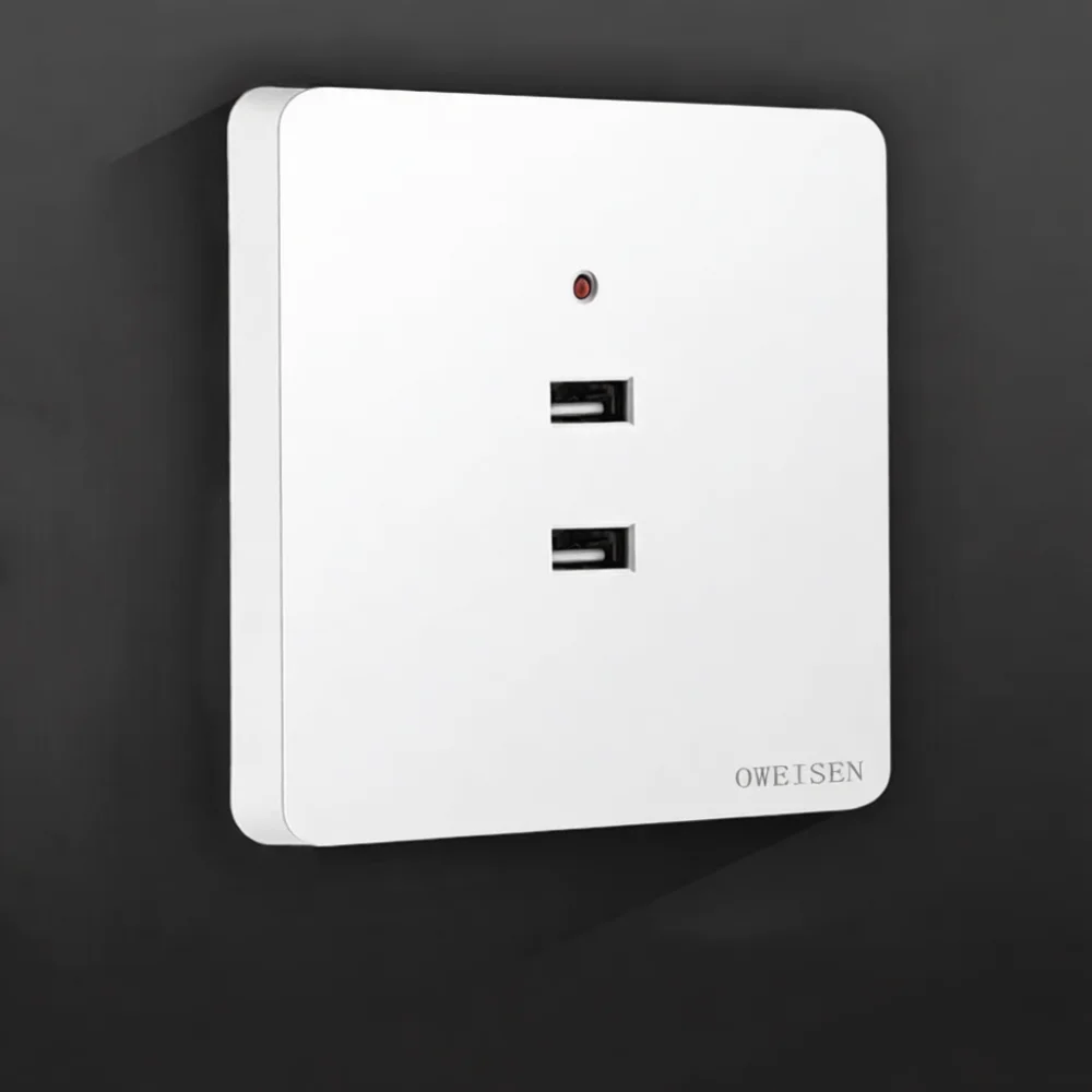 Durable USB Wall Outlet Electrical Socket Panel Power Adapter 220V To 5V Converter For Home Office Installation Kit