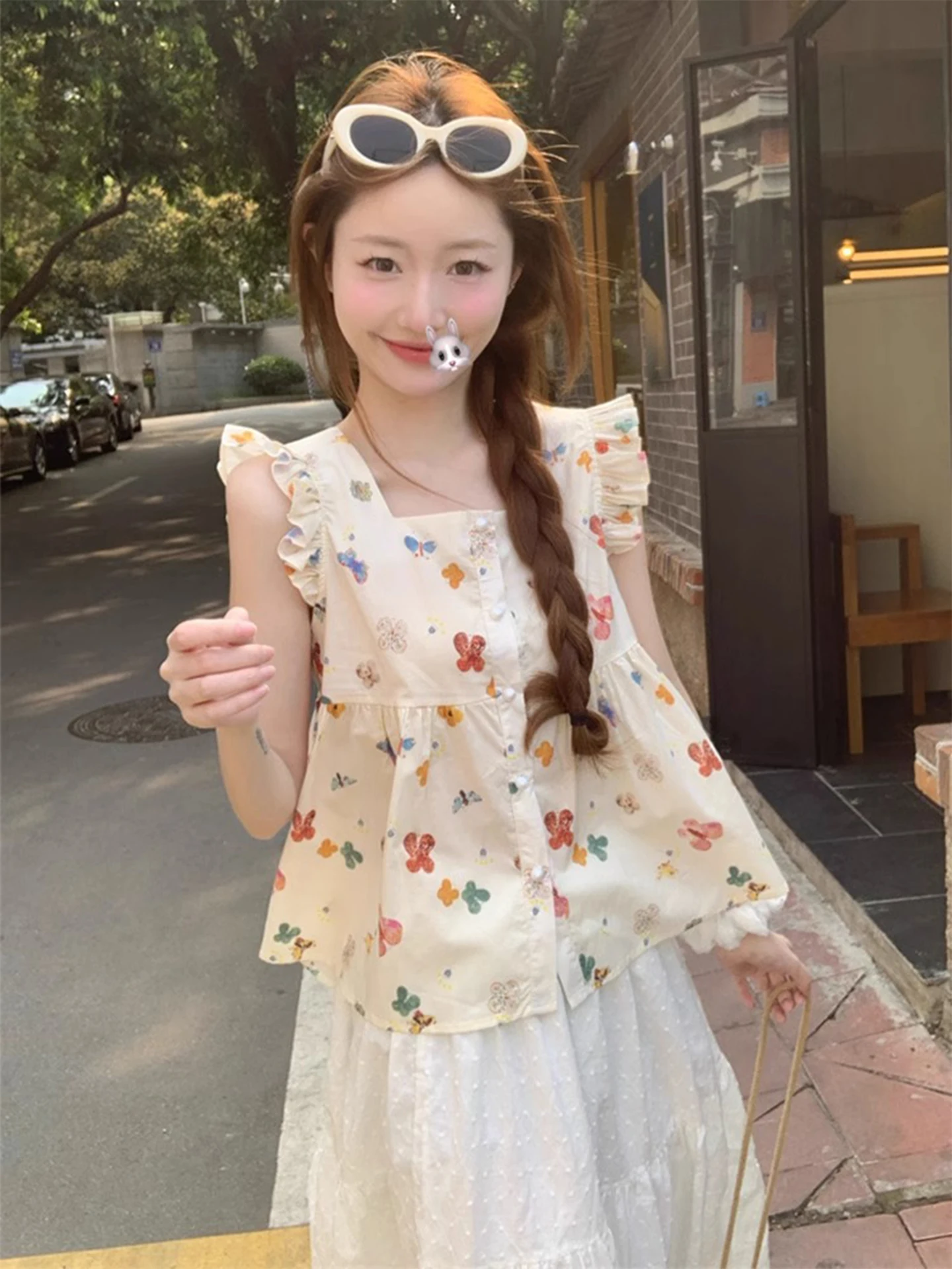 เสื้อเบลาส์พิมพ์ลายดอกไม้สไตล์ - Summer Clothing Young Women บทวิจารณ์และราคา