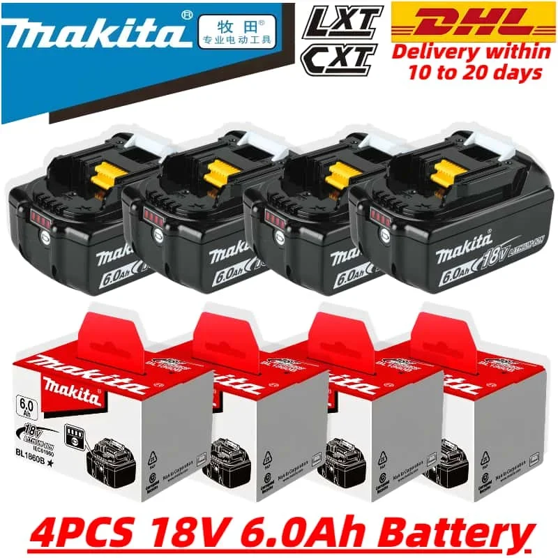 

100% Authentic Makita 18V battery 18650 rechargeable lithium-ion battery, Makita 18V BL1860B BL1830 BL1850B LXT400 replacement