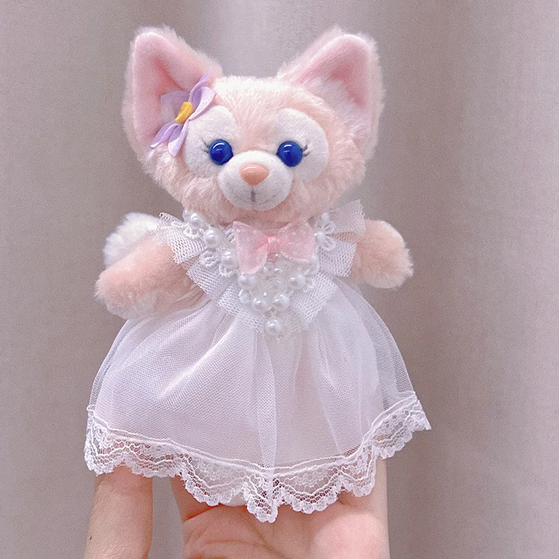 Disney LinaBell Keychain Doll Skirt Plush Toy Bookbag Backpack Cute Pendant Christmas Halloween Gift Pink Plush Fox