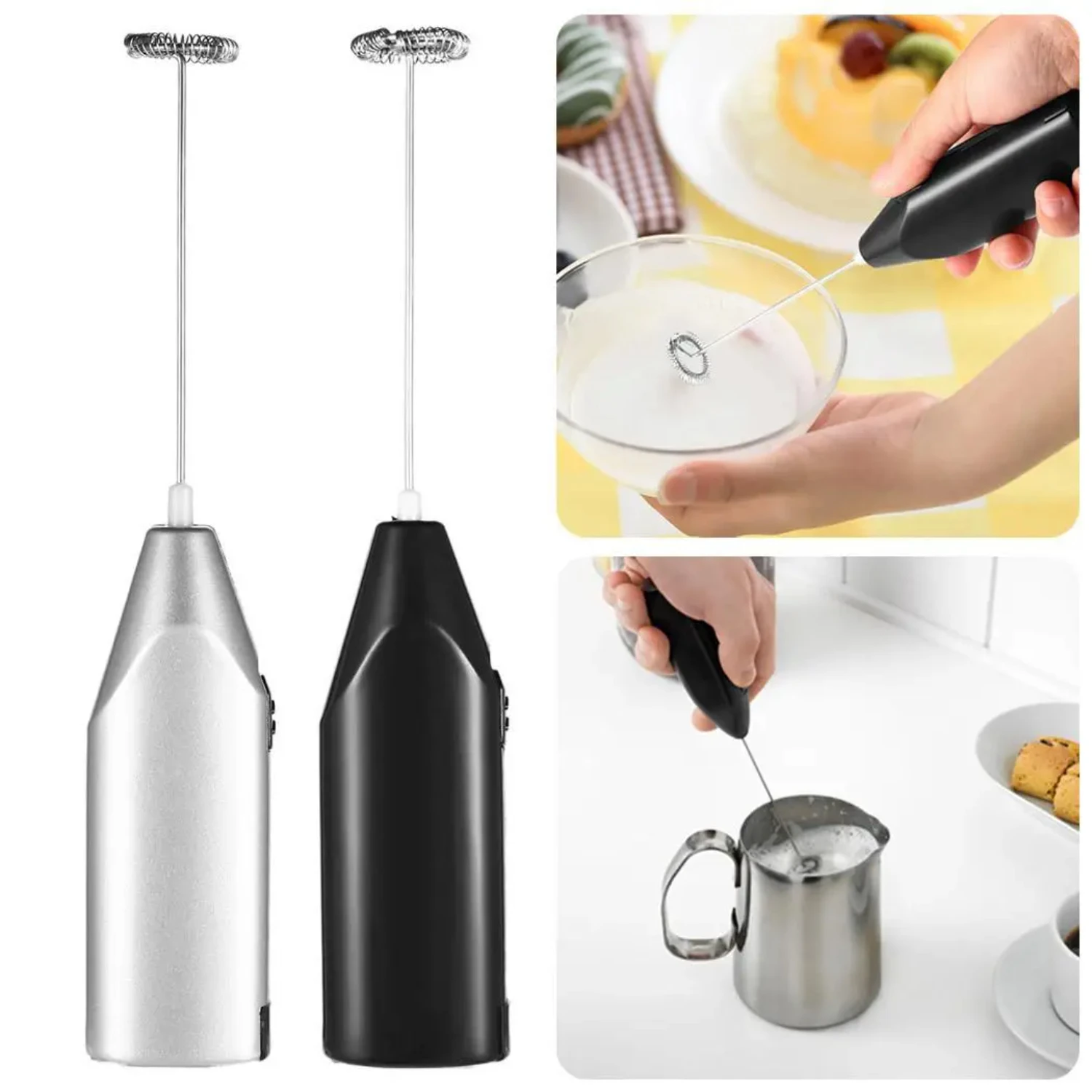 Perfect and Creative Essential Multi-functional Mini Handheld Stainless Steel Milk Frother and Eggbeater - Ideal Kitchen Tool fo