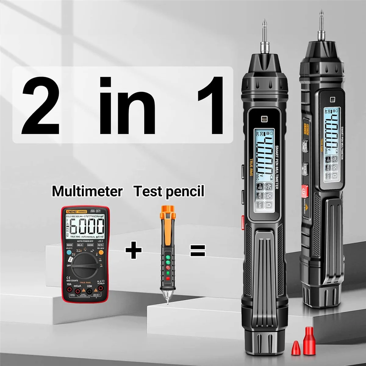 ANENG A3005 Digital Multimeter 4000Count AC/DC Voltage Tester, Professional Current Meter, Portable Non-Contact Voltmeter Sensor