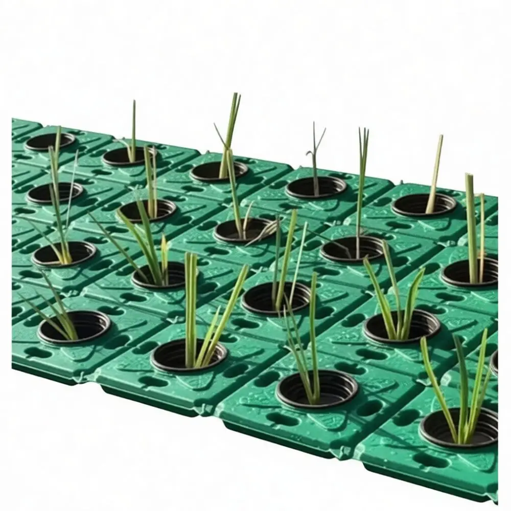 Round Artificial Wetland Floating Island Modular Water Based Cultivation Tray Decorative Pond Greenery Planting Platform
