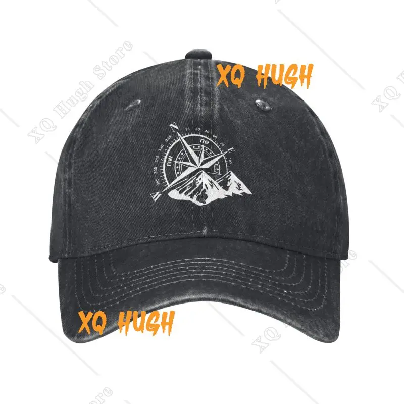 Custom Fashion Navigate Mountain Adventure Compass Baseball Cap Adjustable Unisex Cotton Dad Hat Sun Protection Snapback Caps