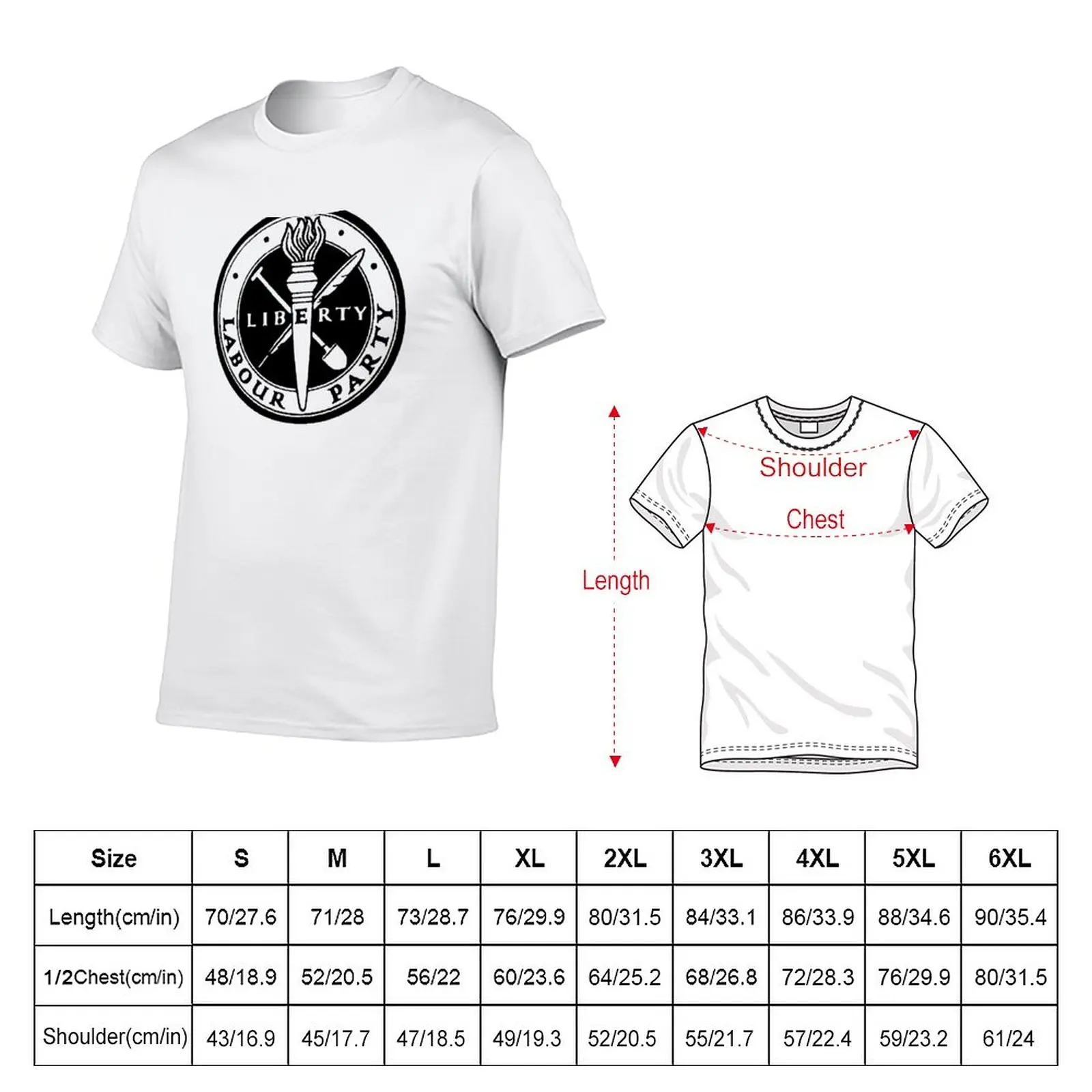 Labour Party B/W T-Shirt anime clothes summer tops men workout shirt