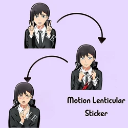 Chainsaw Man Higashiyama Kobeni Motion Car Sticker Anime Stickers Waterproof Decal for Refrigerator,Laptop,Suitcase,Etc. Gift