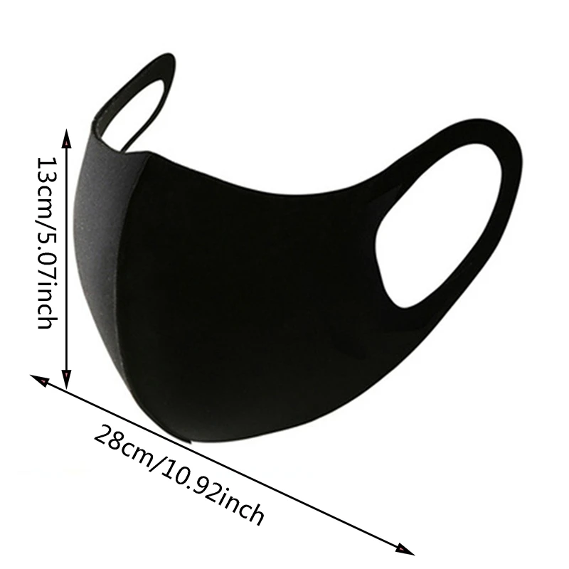5/10Pcs Solid Earloop Face Mask Washable Reusable Breathable Dust‑Proof Unisex Mask For Men Women Outdoor Travel Daily Commute