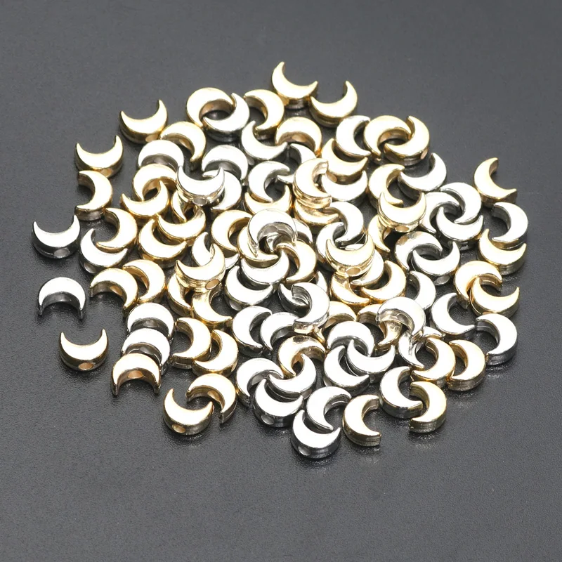 100 sztuk 5x7mm CCB Charm Moon koraliki akrylowe luźne koraliki dystansowe do tworzenia biżuterii Diy bransoletka akcesoria naszyjnikowe — zdjęcie 4