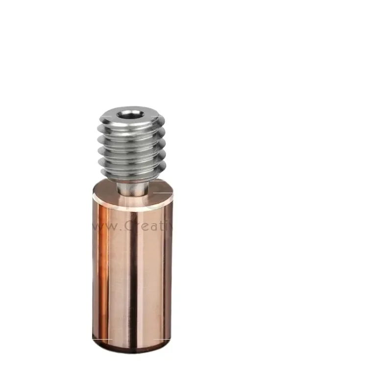 High Temp Resistant Bimetal Throat Tube Smooth Version Titanium Alloy Copper Heat Break for Compatible with E3D V6 3D Printer