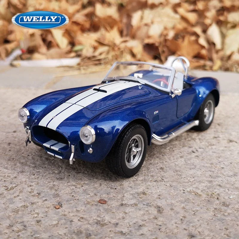 WELLY 1:36 1965 Shelby Cobra 427 S/C Alloy Car Model Diecast Metal Classic Car Vehicle Model Simulation Collection Kids Toy Gift