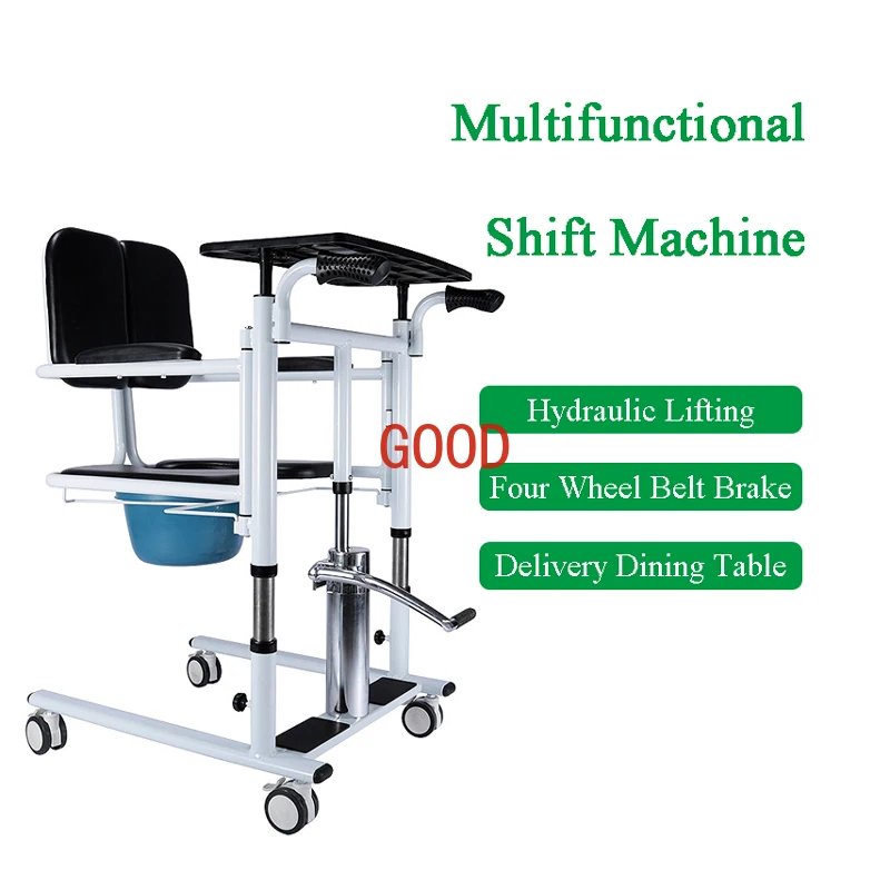 Elderly Toilet Stair Lift Chair Hydraulic Patient Transfer Chair with Commode for Disabled Multifunctional Shift Chair