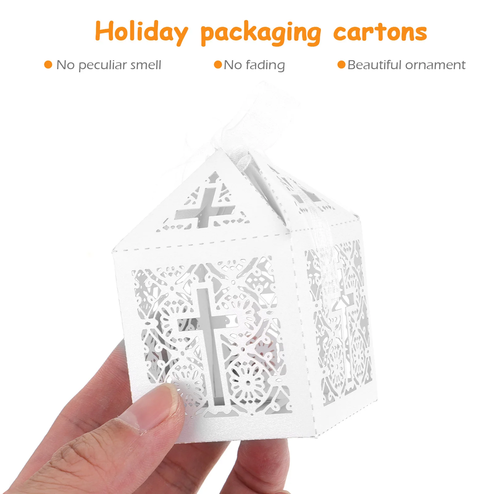 

20pcs Wedding Candy Boxes Christian Cross Hollow Boxes Unique Style for Gifts Party Favors Baby Boy Decor High Quality Packing