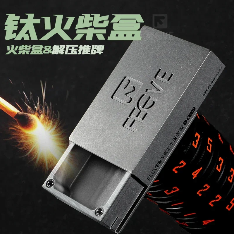 EDC Titanium Alloy Magnetic Push Slider Capsule Can Box Storage Box EDC Decompression Tools