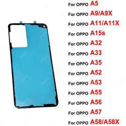 Back Battery Housing Sticker For OPPO A58 A57 A56 A55 A53 A52 A35 A33 A32 A15 A11 A9 Rear Battery Housing Cover Adhesive Sticker