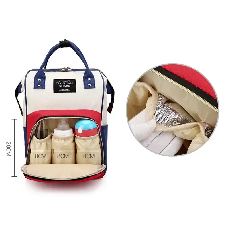 Fashion Mummy Maternity Baby Diaper Nappy Bags Multi-function Waterproof Outdoor Travel Diaper Bags Baby Nursing Bags