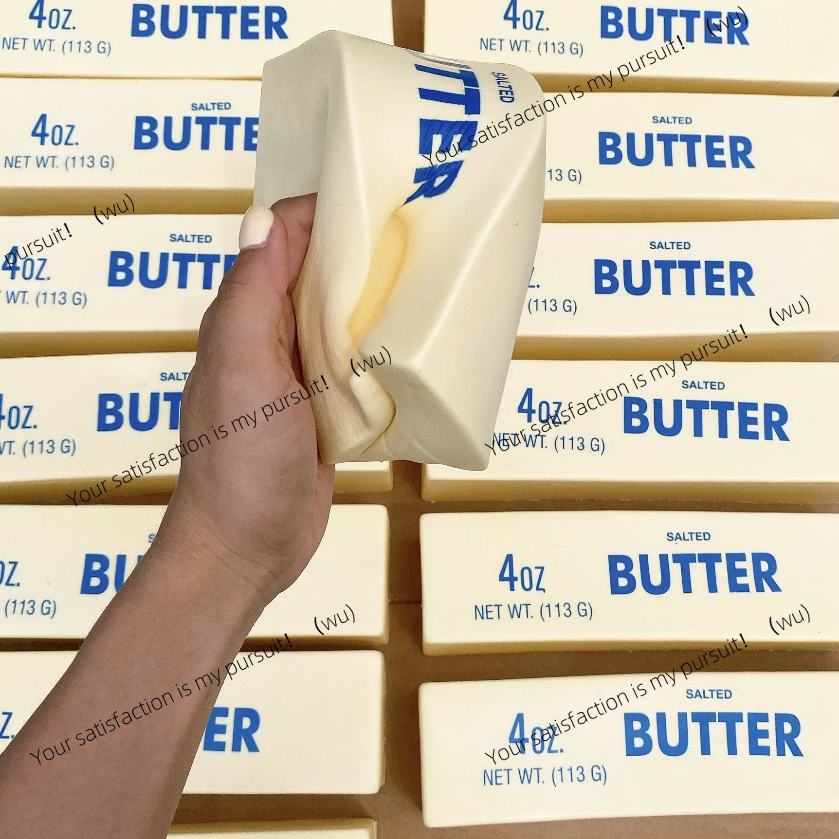Super wet and soft slow rebound, Japanese butter stick pinched, cartoon sucking finger