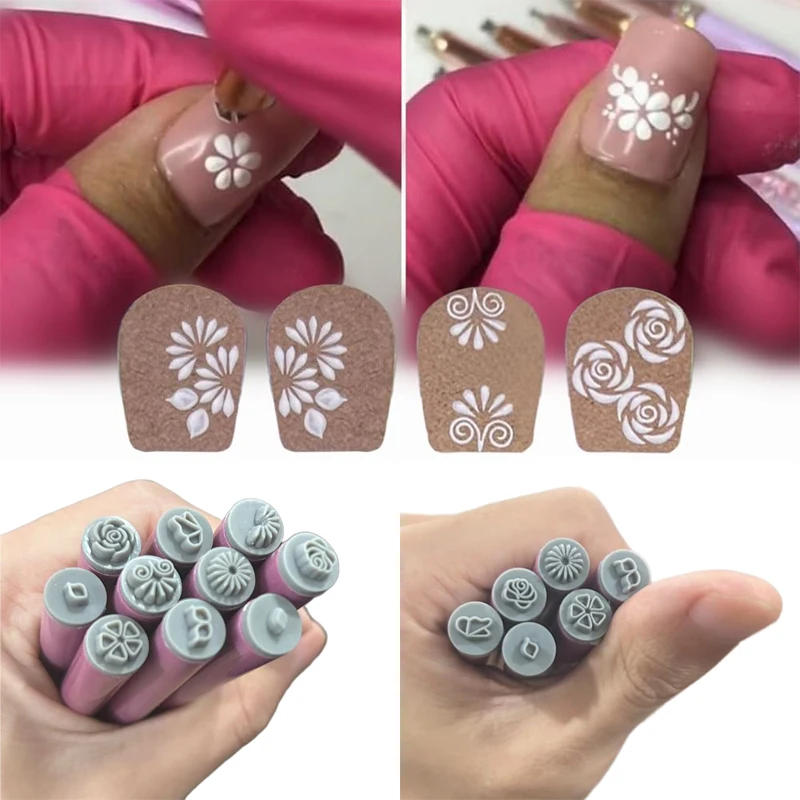 Conjunto de canetas para selo de unhas, grafite, arte, ferramentas de enfeite, conjunto de canetas para arte em unhas, design criativo, versatilidade, conveniente