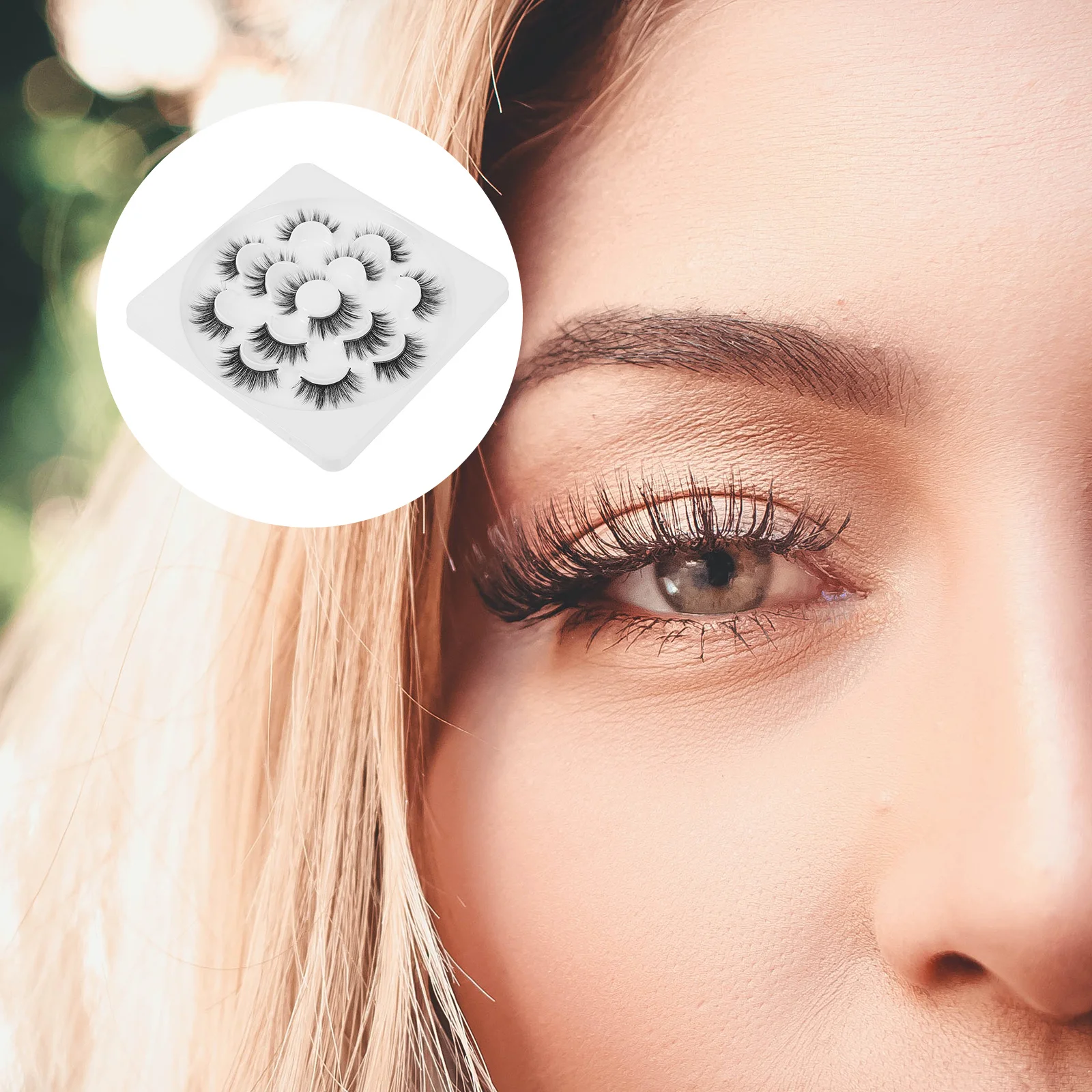 7Pairs False Eyelashes Natural Style Long Curly Makeup Fake Eyelash Dense Eyelashes Extension for Daily Party Wedding