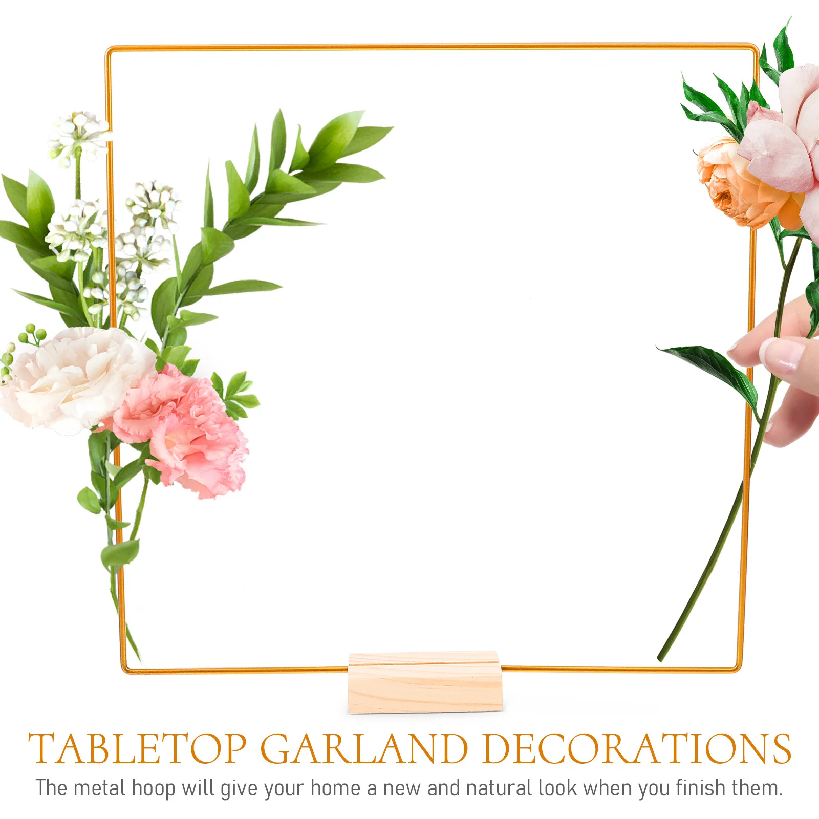 

Desktop Wreath Frame Metal Hoop for Crafts Wedding Decoration Tabletop Garland Accessories Metal Wreath Rings Flower Hoops