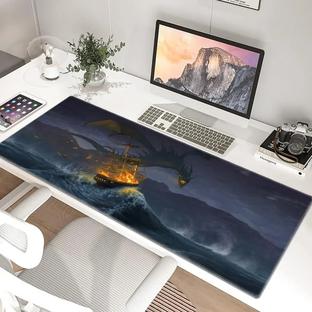 Skull Pirate Ship Large Mouse Pad Gaming Mousepad PC Gamer Computer Office Mouse Mat XXL Keyboard Mat
