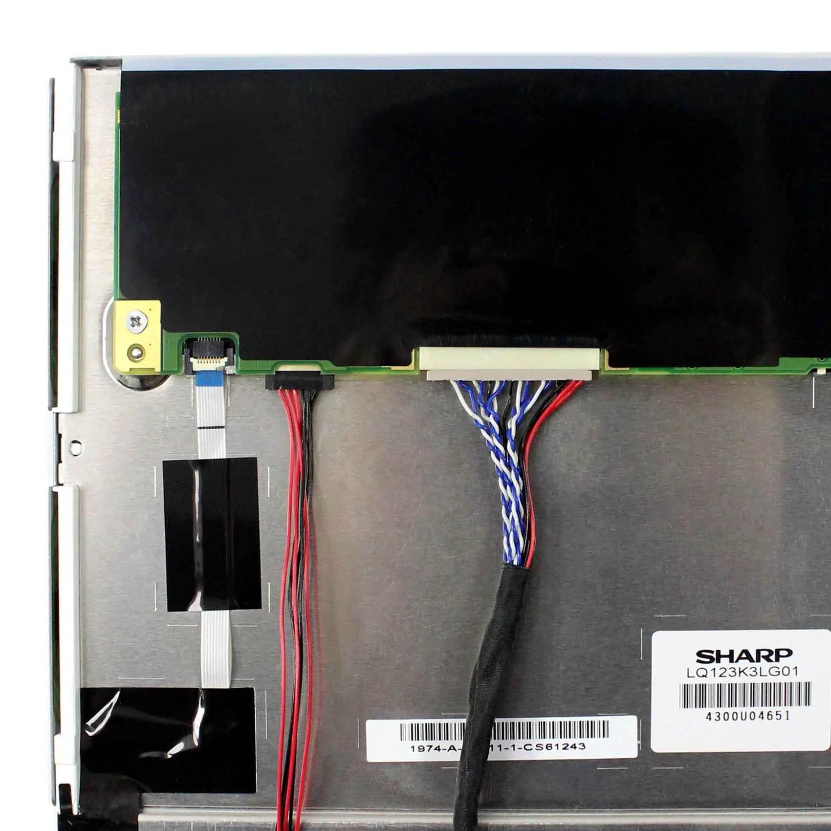 شاشة LVDS بإضاءة خلفية ليد ، موصل LVDS ، lq123lg01 ، x k7.5 ، 20 دبابيس